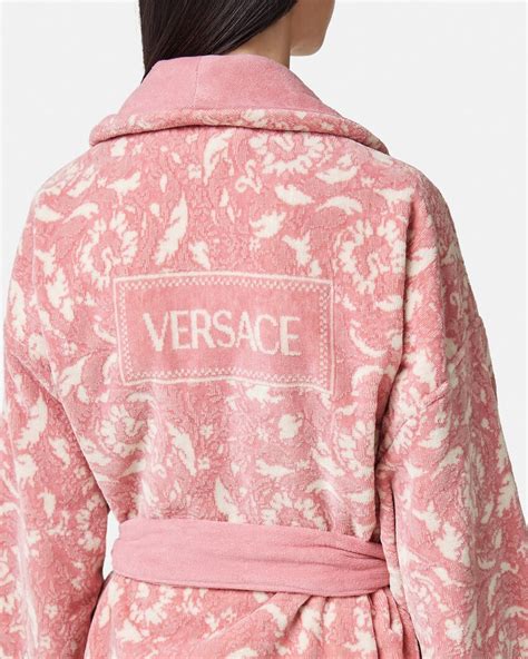 light pink versace robe|Versace housecoat.